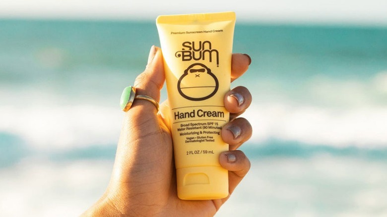 Yellow tube of hand cream