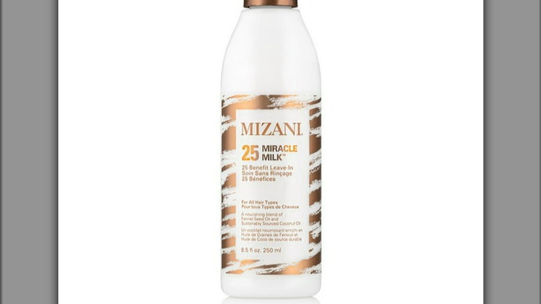 White and gold Mizani bottle