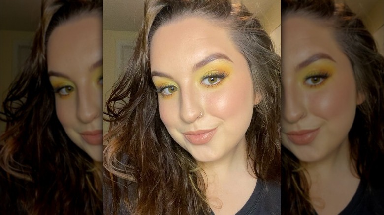 yellow eyeshadow