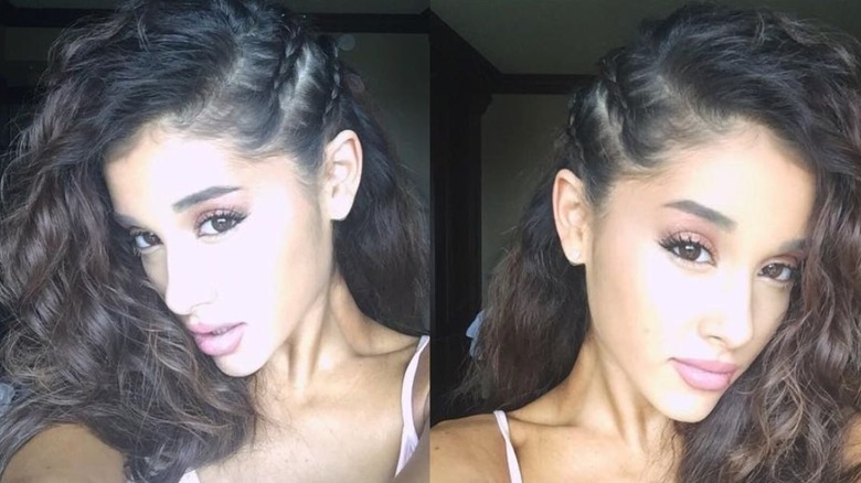 Ariana Grande with curly hair