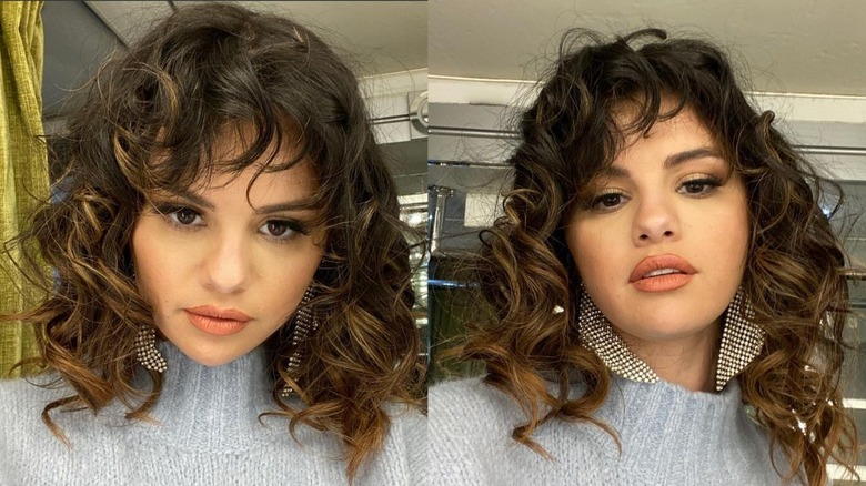 Selena Gomez with curly hair