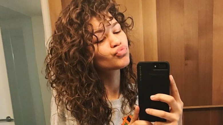 Zendaya with curly hair