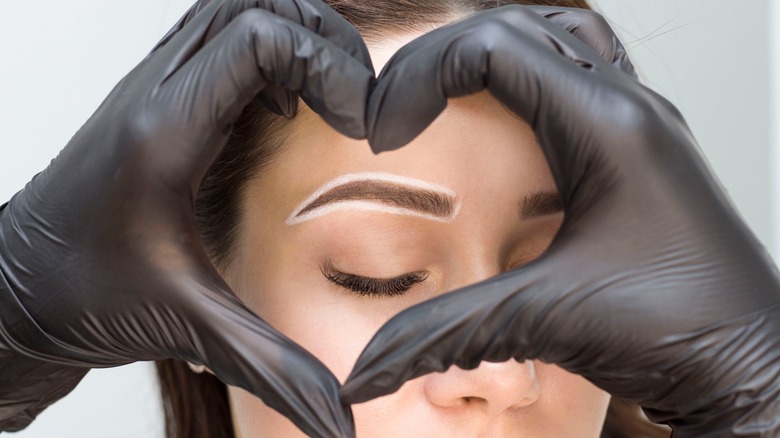 woman with eyebrow shape