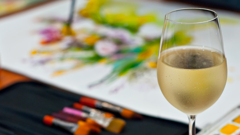 paint and wine