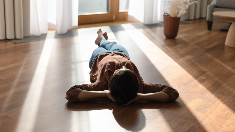 woman spending time alone