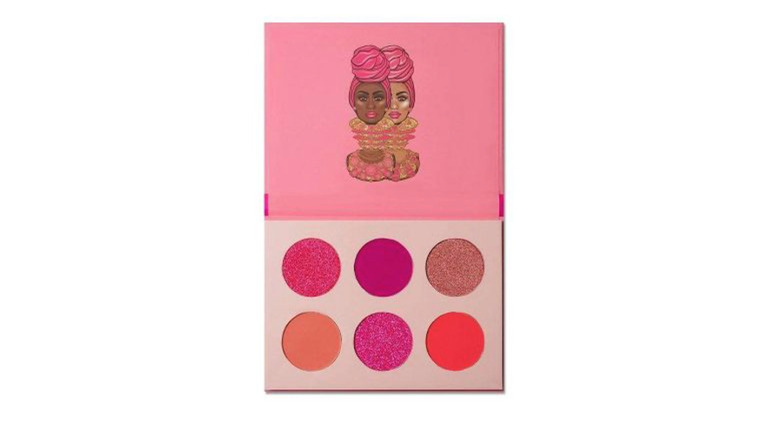 Bright pink eyeshadow palette