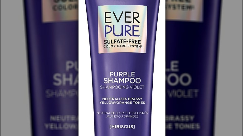 Purple bottle of purple shampoo