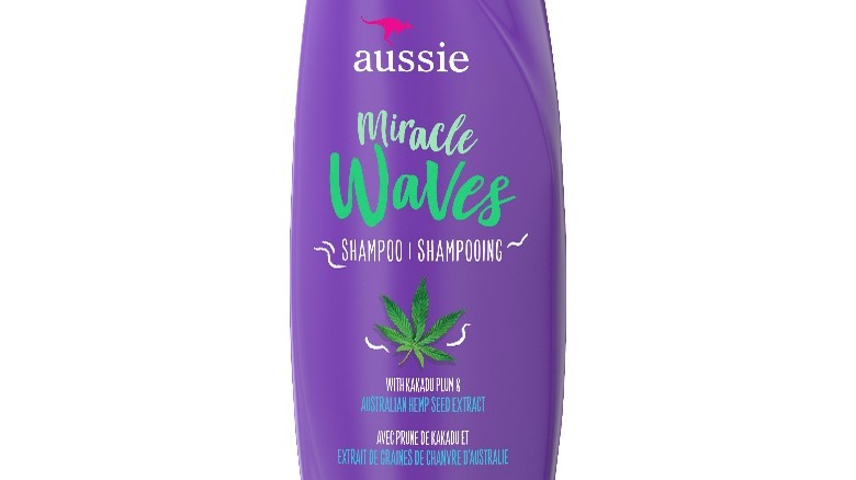 Purple bottle of hemp shampoo