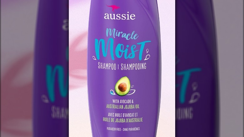 Purple bottle of aussie shampoo