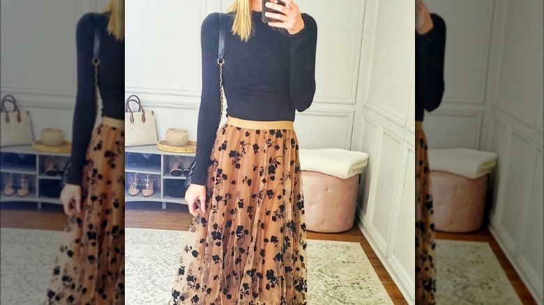 tulle maxi skirt