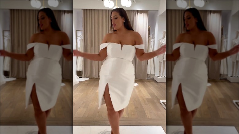 Ashley Graham in Pronovias dress