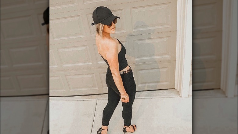 black baseball hat outfit