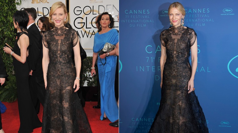 Cate Blanchett wearing the same outfit