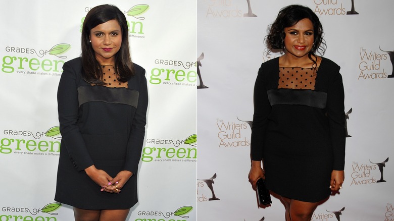 Mindy Kaling wearing the same outfit