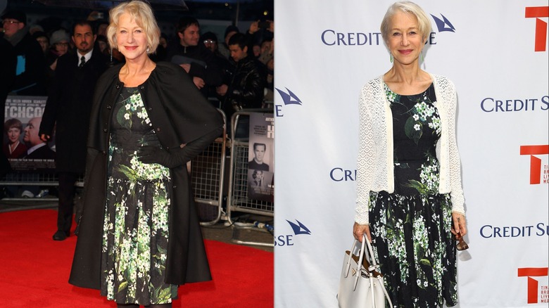 Helen Mirren wearing the same outfit