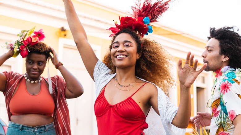 woman dancing at party