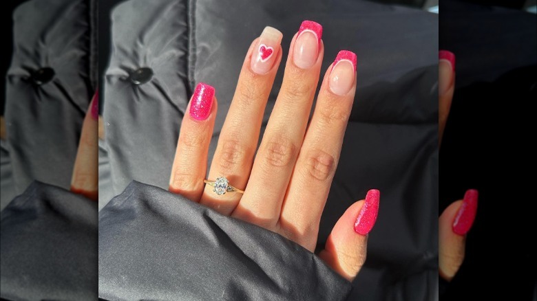 Valentine's Barbie manicure