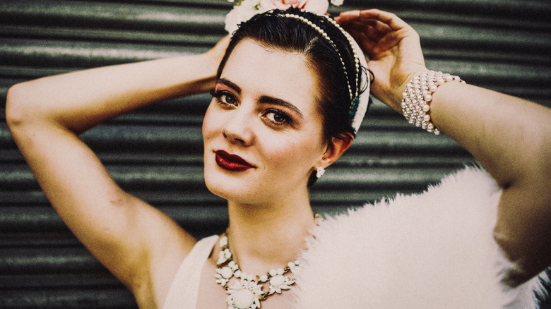 Bride with short hair