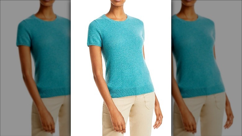 Bloomingdale's Short-Sleeve Cashmere Sweater 