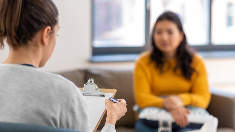 Woman in therapy session