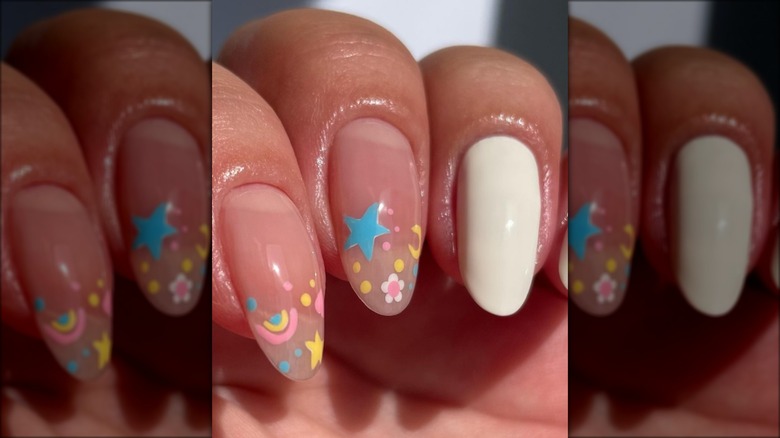 pastel celestial nails