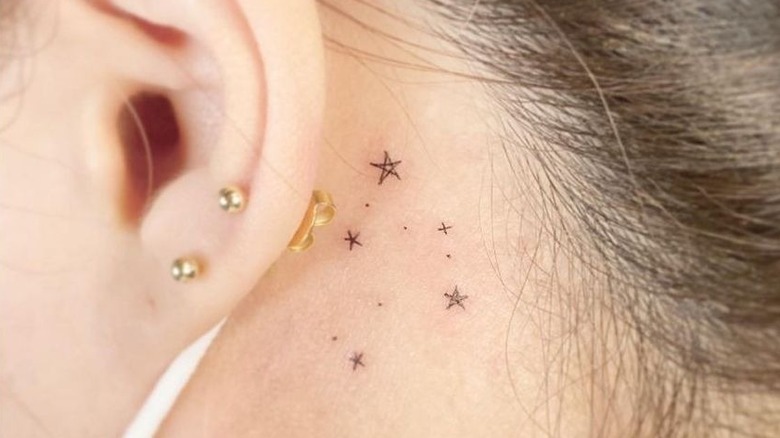 star constellation ear tattoo