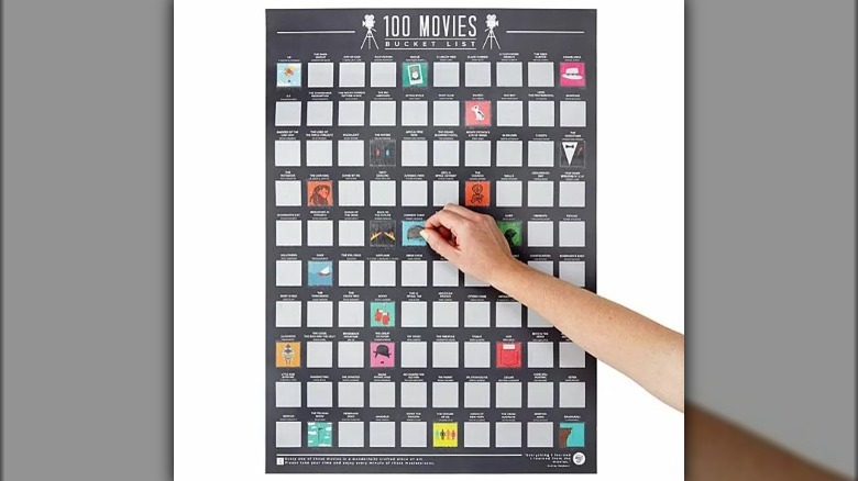 100 Movies Scratch Off Poster