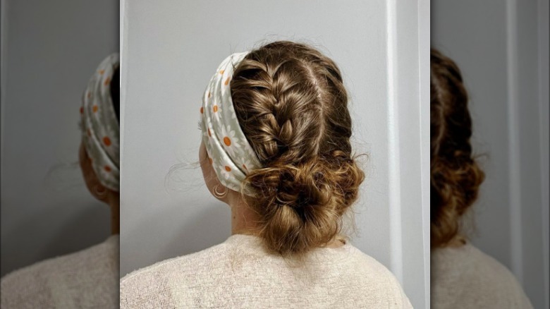 Woman with braids and bun