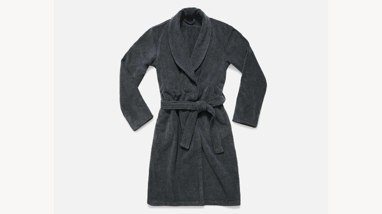 plush robe gray unisex