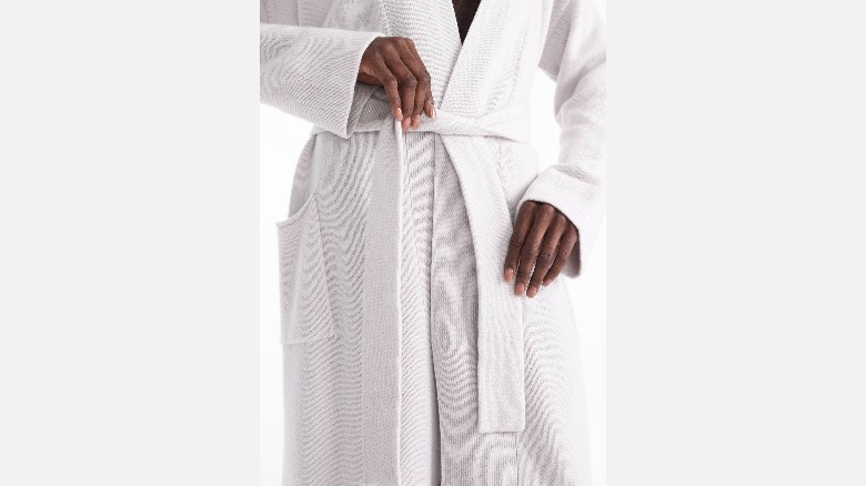 cashmere long bathrobe womens