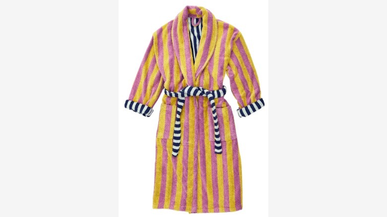 bright stripes terry robe