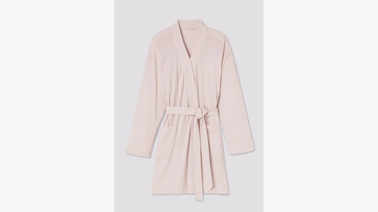 light pink robe mid length