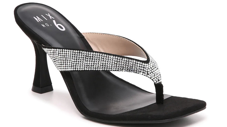 Sparkly black sandal