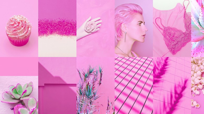 pink mood board