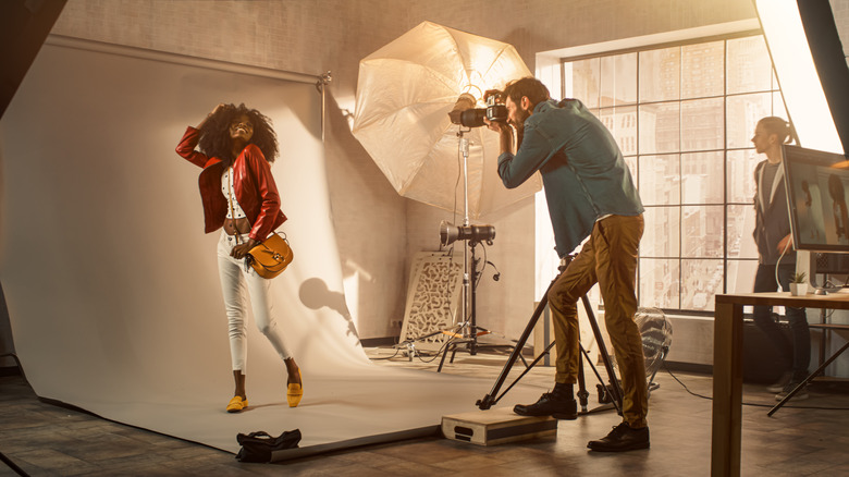 woman posing for a photoshoot