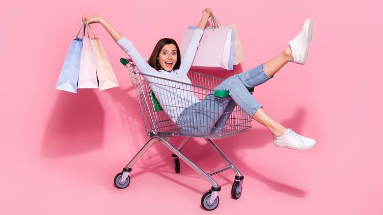 woman with shopping bags