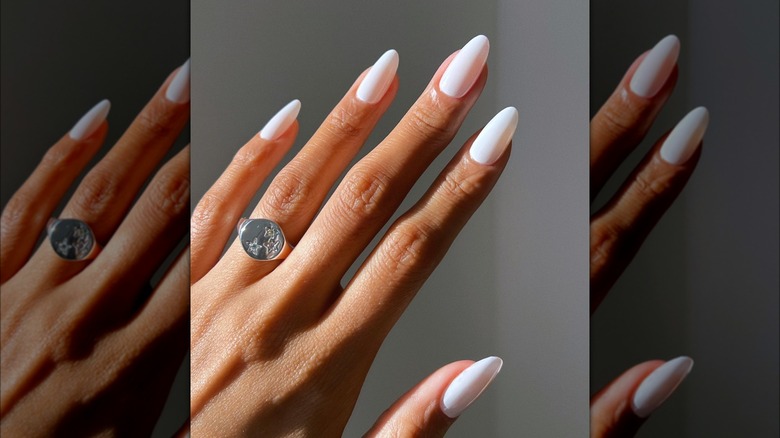 bright white nails