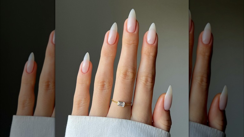 cloud white nails