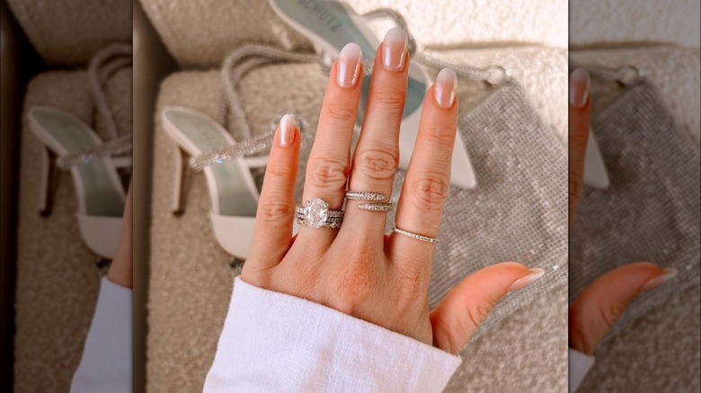 French tip ombre nails