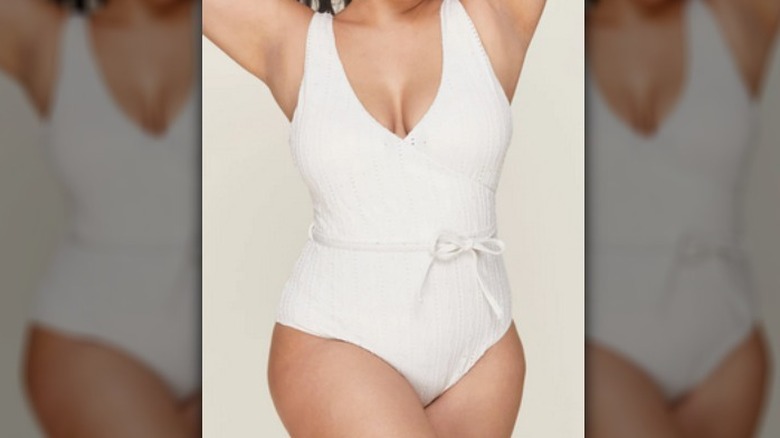 White one piece swimsuit