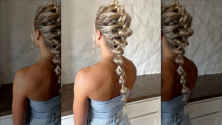 Bubble braid hairstyle