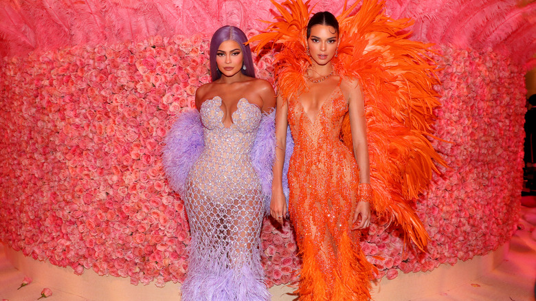 Kylie, Kendall Jenner in Versace gowns