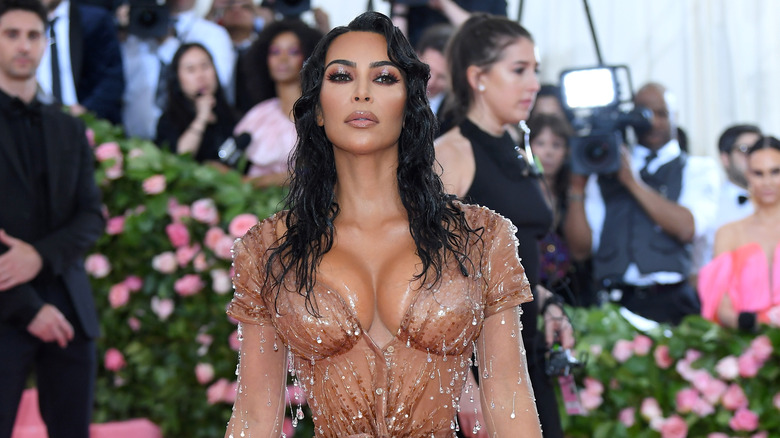 Kim Kardashian in nude gown at gala