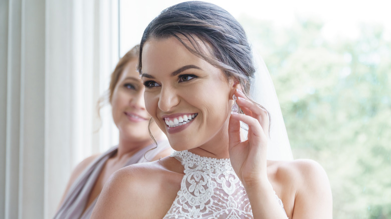 Happy, smiling bride
