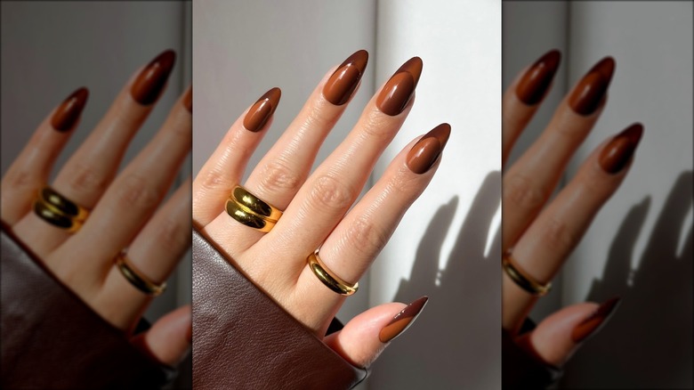 brown nails