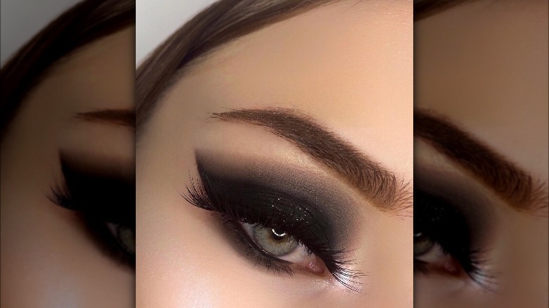 Glitter cut crease eyeshadow