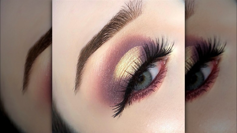 Glitter cut crease eyeshadow