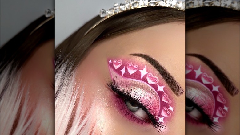 Glitter cut crease eyeshadow