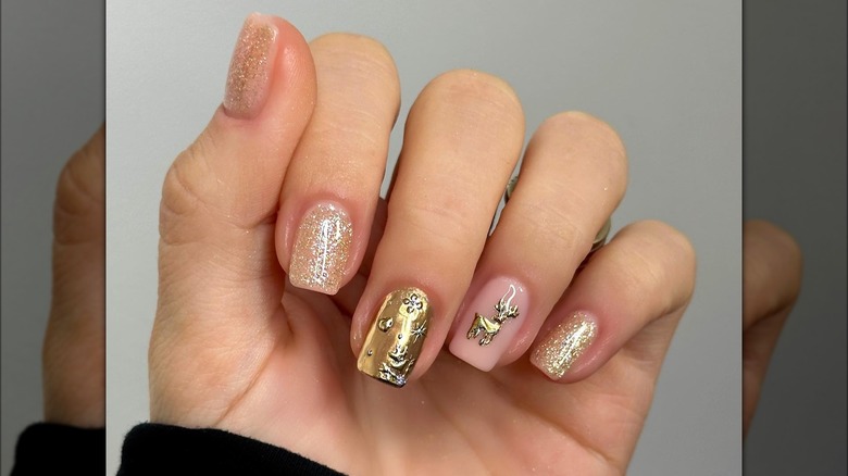 golden ornament nails