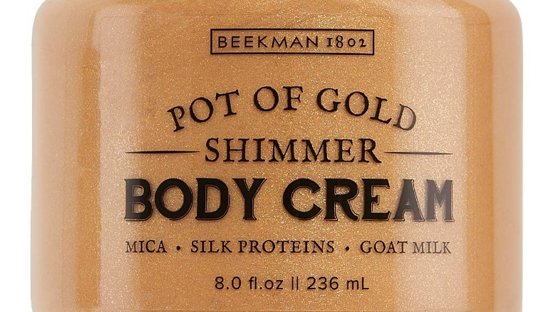 Jar of shimmer body cream